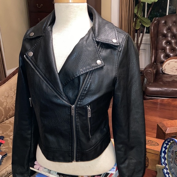 Aeropostale Vegan Leather Motorcycle Jacket - Picture 6 of 16